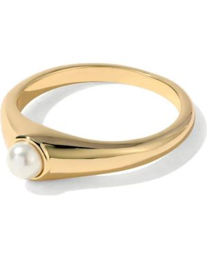 Miranda Frye Greta Natural Pearl Ring - Metallic