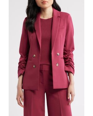Tahari Faux Double Breasted Blazer - Pink