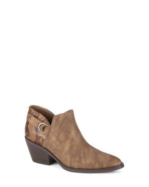 BareTraps Duala Block Heel Ankle Bootie - Brown