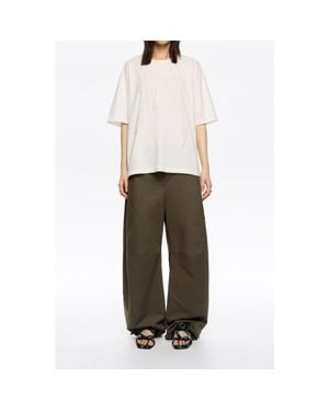 Bimba Y Lola Adjustable Barrel Leg Pants - Natural