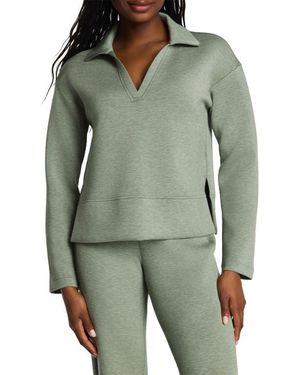 Spanx Airessentials Polo Sweatshirt - Green