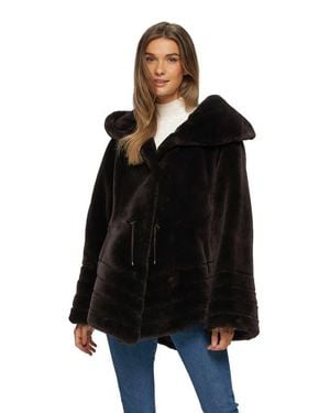 Gorski Genuine Shearling Jacket Reversible To Taffeta - Black