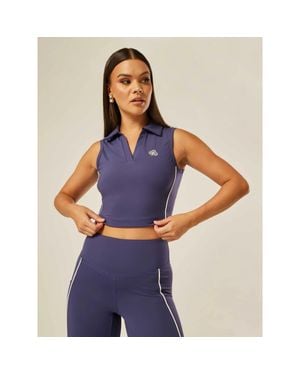 Be Athletica Core Polo Tank - Blue