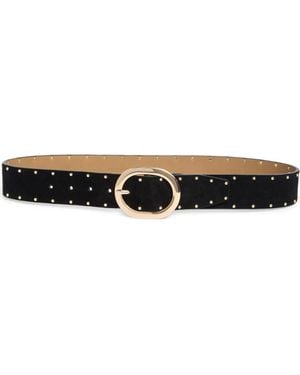 Nordstrom Montana Studded Suede Belt - Black