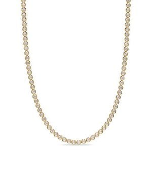 David Yurman Bezel Set Diamond Tennis Necklace, 4.7Mm - Metallic
