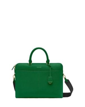 Maison De Sabre Leather Laptop Bag - Green
