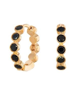 Sethi Couture Diamond Bezel Hoop Earrings - Multicolor
