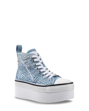 Zigi Carmensa-2 Embellished Platform High Top Sneaker - Blue