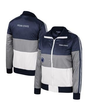 The Wild Collective Penn State Nittany Lions Color-Block Puffer Full-Zip Jacket - Blue