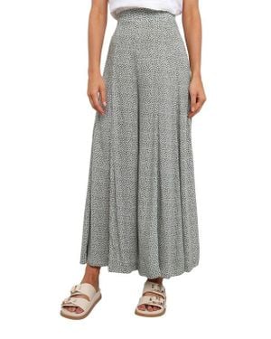 Petal & Pup Neveah Floral Print Wide Leg Pants - Gray