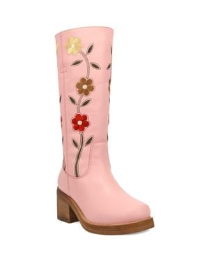 Dingo Bloom Embroidered Boot - Pink