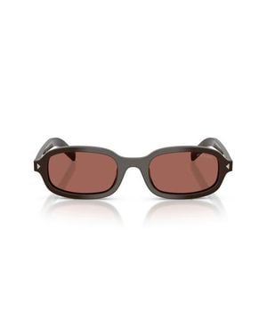 Prada 52Mm Oval Sunglasses - Brown
