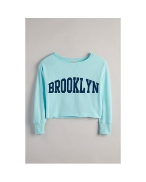 Treasure & Bond Kids' Crop Sweatshirt - Blue