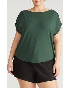 UNIVERSAL STANDARD Helena Divine Jersey Top - Green