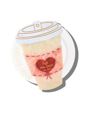 Solar Eclipse Hand Painted Café Coffee Phone Grip - Pink