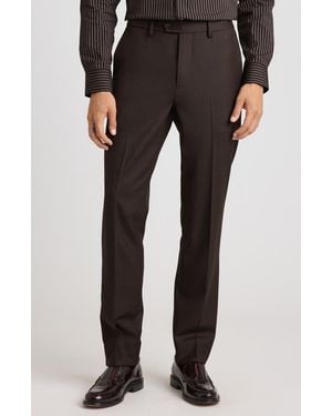 Bonobos Weekday Warrior Slim Fit Flat Front Stretch Wool Dress Pants - Black