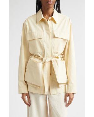 OSSOU Coated Cotton Field Jacket - Natural