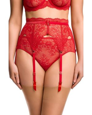 Dita Von Teese Floradora Lace Garter Belt - Red