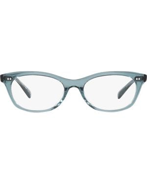 Oliver Peoples Dezerai 51Mm Oval Optical Glasses - Blue