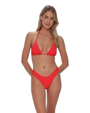 Pacifica by Sunsets Tiana Triangle Bikini Swimsuit Top - Red