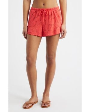 Rip Curl Oasis Cover-Up Shorts - Red
