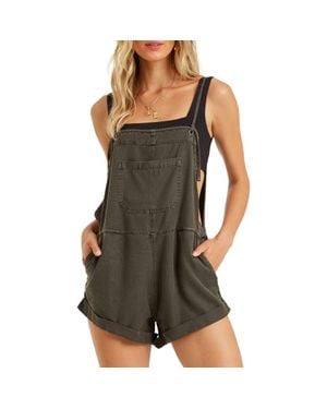 Billabong Wild Pursuit Short Overalls - Black