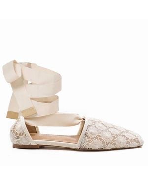 Andrea Gomez Desi Raffia Flat - Natural