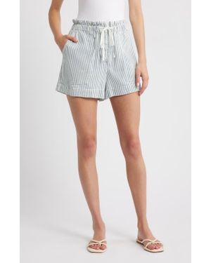 Rails Foster Paperbag Denim Shorts - Blue