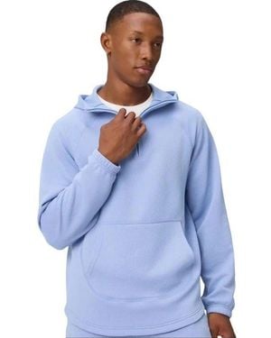 Fabletics The Gridtech Quarter Zip Hoodie - Blue