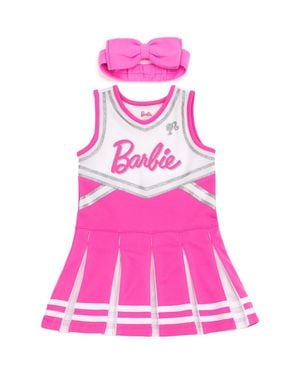 Barbie Cheerleader Dress And Headband Set - Pink
