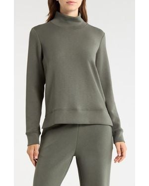 Mpg Dreamweave Recycled Polyester Blend Mock Neck Sweatshirt - Green