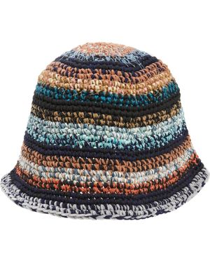Waste Yarn Project Fanta Ii One Of A Kind Crochet Bucket Hat - Multicolor
