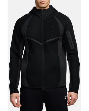 Nike Tech Colorblock Full Zip Fleece Windrunner Jacket - Black