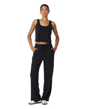 Rebody Active Retreat Waffle Wide Leg Pant 30 - Blue