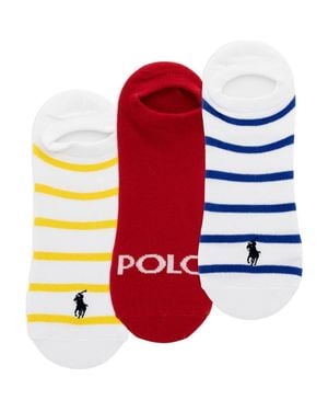 Polo Ralph Lauren Assorted 3-Pack Saint James No-Show Socks - Red