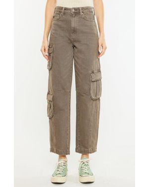 Kancan Vale High Rise Slim Balloon Fit Jeans - Natural