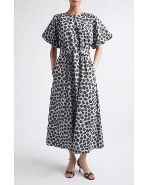 Altuzarra Paulina Belted Stretch Cotton Shirtdress - Black