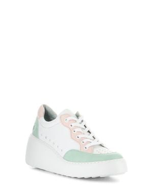 Fly London Derk Platform Wedge Sneaker - White