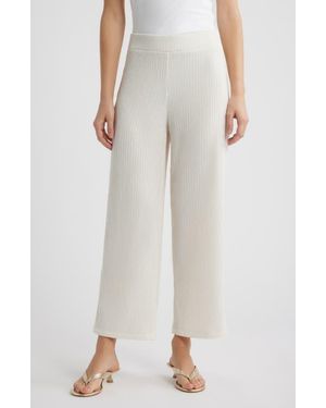 Anne Klein Pull-On Crop Wide Leg Pants - Multicolor