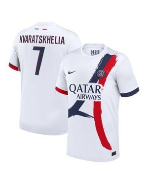 Nike Khvicha Kvaratskhelia Paris Saint-Germain 2024/25 Away Replica Player Jersey - White
