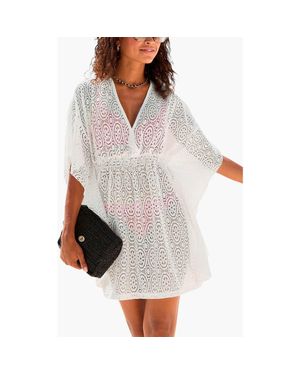 Lascana Flowy Lace Cover Up - Gray