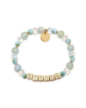 Little Words Project Pavé Cubic Zirconia Beaded Stretch Bracelet - White