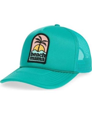 Local Beach Beach Mama Patch Trucker Hat - Green