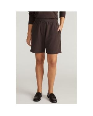 UNIVERSAL STANDARD Hayes Stretch Cotton Sweat Shorts - Brown