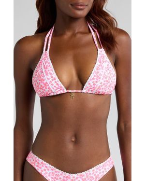 Kulani Kinis Halter Bikini Top - Brown