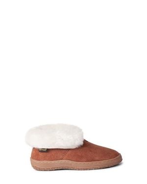 Old Friend Genuine Shearling Bootie Slipper - Brown