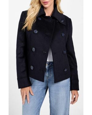 Guess Melissa Crop Melton Peacoat - Blue