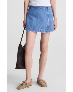 Madewell Denim Wrap Mini Skort - Blue