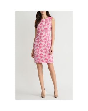 Kasper Princess Seam Sheath Dress - Pink