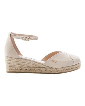 VISCATA Formiga Canvas Espadrille Wedges - Metallic